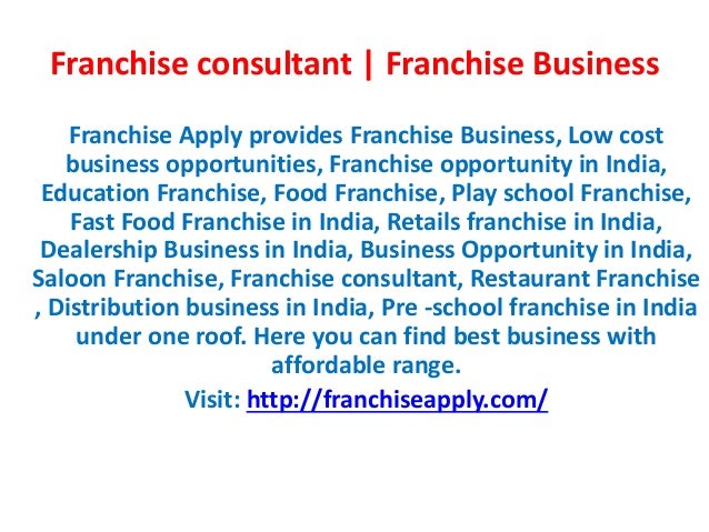 Franchise Business Opportunities India ...