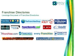 Franchise Directories 
Leverage the power of Franchise Directories 
 