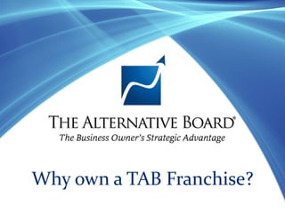 Why own a TAB Franchise?
 