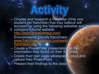 Franchise Project | PPTX
