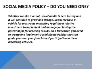 SOCIAL MEDIA POLICY – DO YOU NEED ONE?
  Whether we like it or not, social media is here to stay and
  it will continue to...