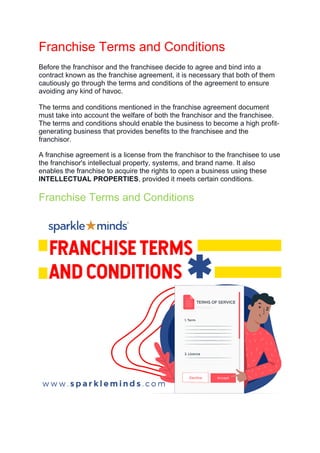 Franchise Terms and Conditions | PDF