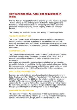 Franchise Terms and Conditions | PDF