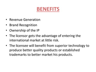 Franchising & licensing | PPTX