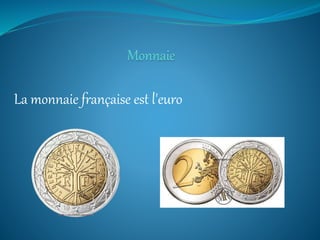 La monnaie française est l'euro
 