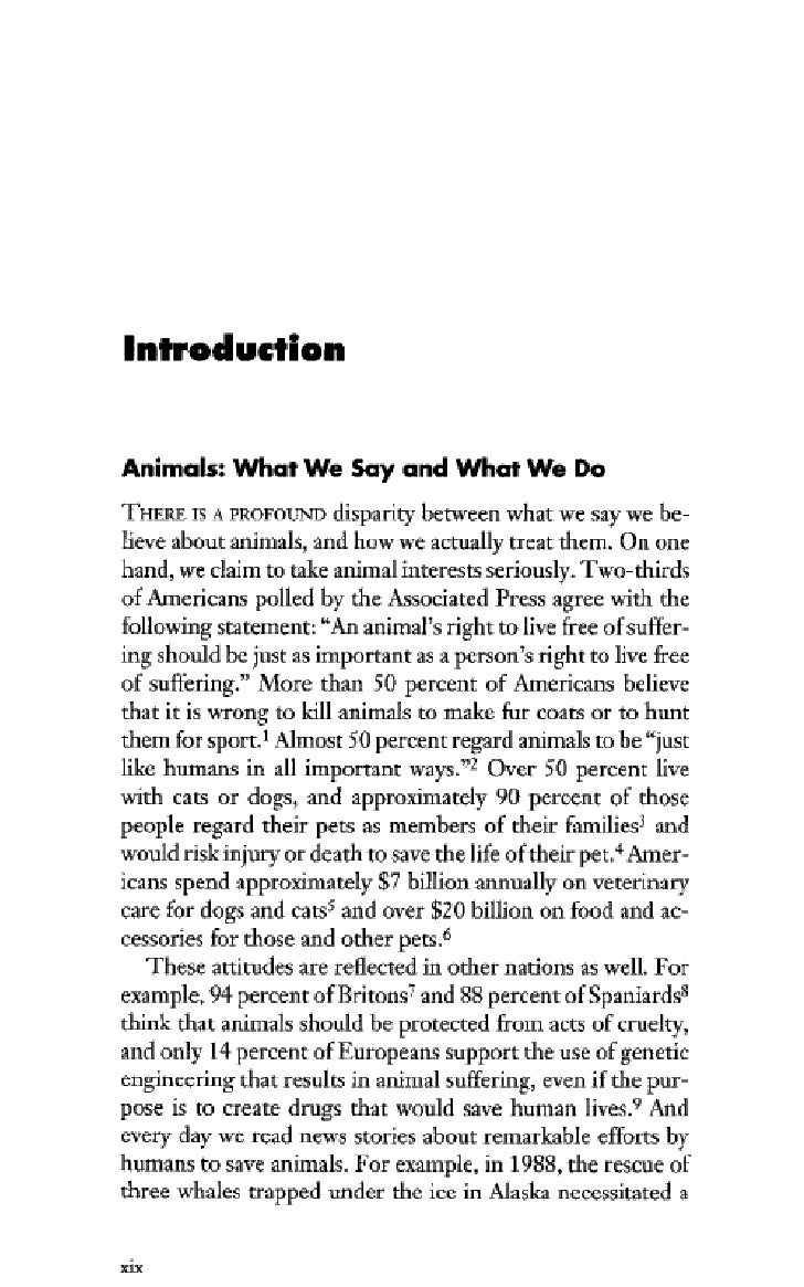 Introduction To Animal Rights Gary Francione