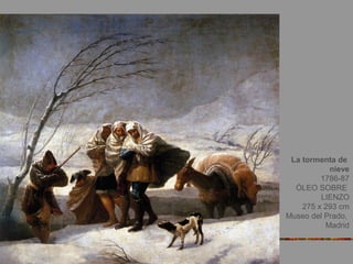 La tormenta de
nieve
1786-87
ÓLEO SOBRE
LIENZO
275 x 293 cm
Museo del Prado,
Madrid
 