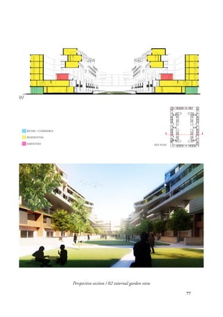 77
Perspective section / 02 internal garden view
01
KEY PLAN
RETAIL / COMMERCE
RESIDENTIAL
AMENITIES
 