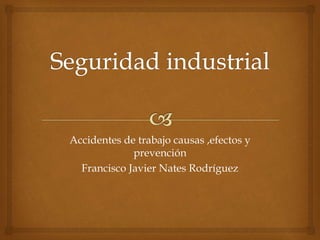 Accidentes de trabajo causas ,efectos y
prevención
Francisco Javier Nates Rodríguez
 