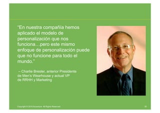 “En nuestra compañía hemos
aplicado el modelo de
personalización que nos
funciona…pero este mismo
enfoque de personalizaci...