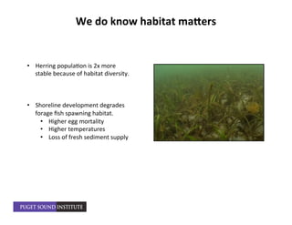 "Forage Fish in Puget Sound," Presentation to WA House Environment Committee 13 March 2014