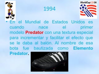 Zapatos de fútbol a través de la historia timeline