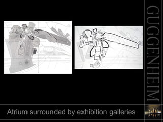 Atrium surrounded by exhibition galleries 