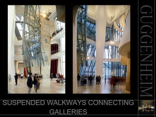 SUSPENDED WALKWAYS CONNECTING GALLERIES 