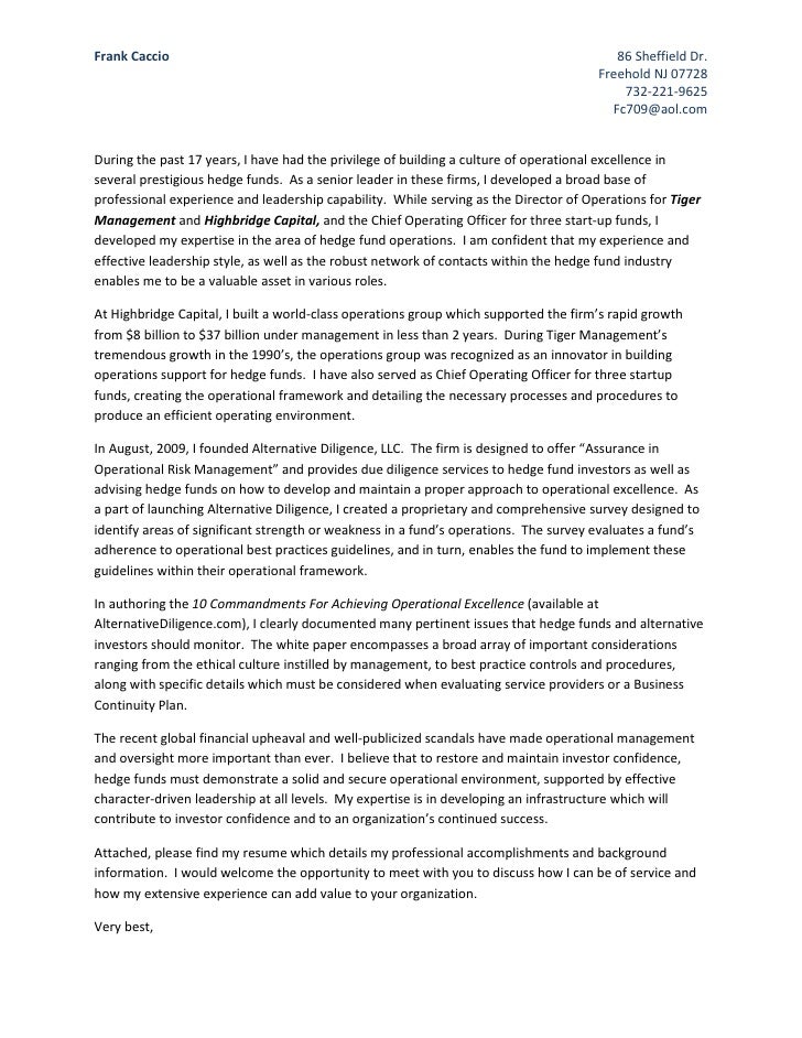 hedge fund cover letter Asafonec hedge fund cover letter Asafonec
