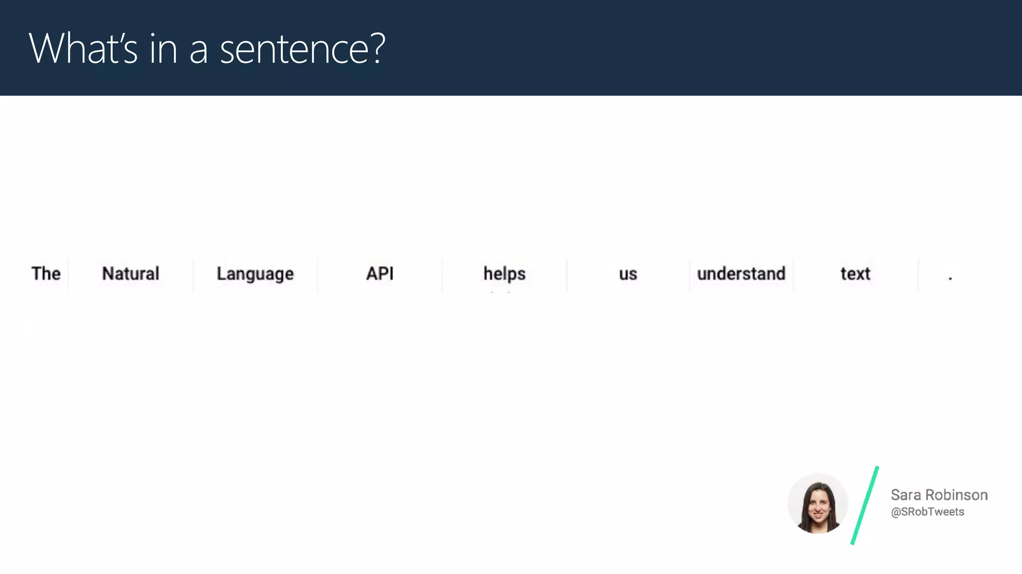 What’s in a sentence?
 