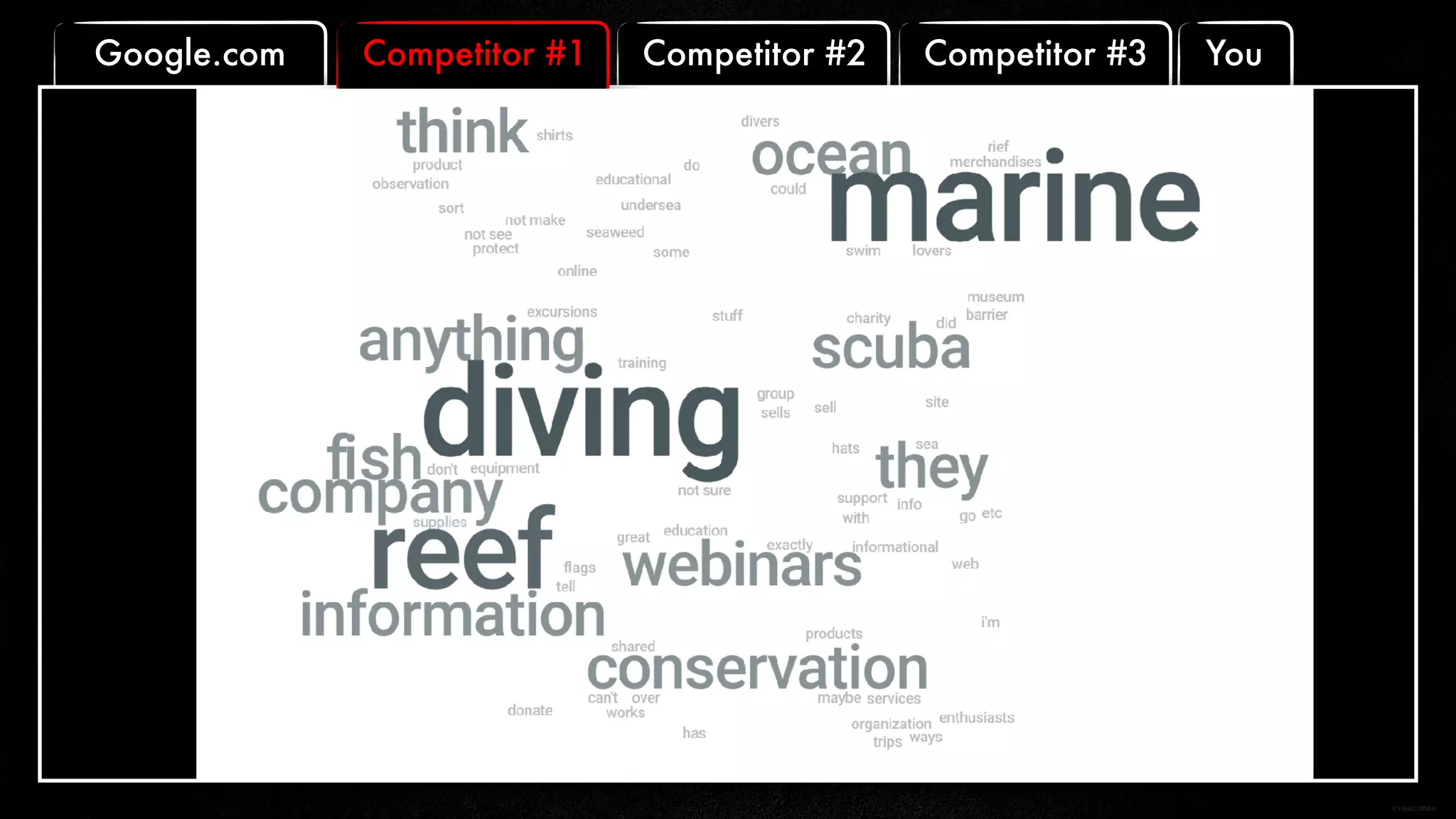 Competitor #3 YouCompetitor #2Competitor #1Google.com
 