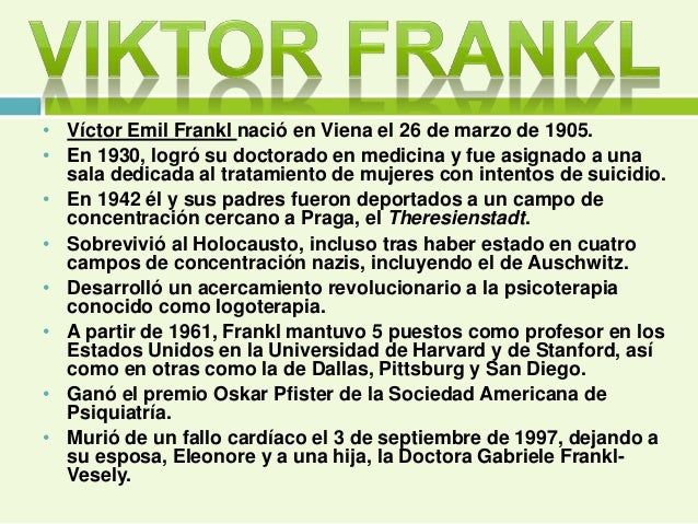 Frankl Viktor Logoterapia Teorias de la personalidad