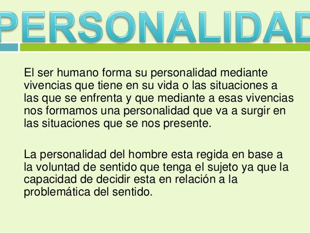 Teoria de la personalidad de viktor frankl