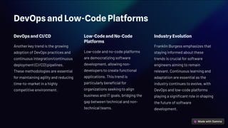 Franklin Burgess - Software Engineering Trends in 2024 | PDF