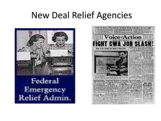 New Deal Relief Agencies
 