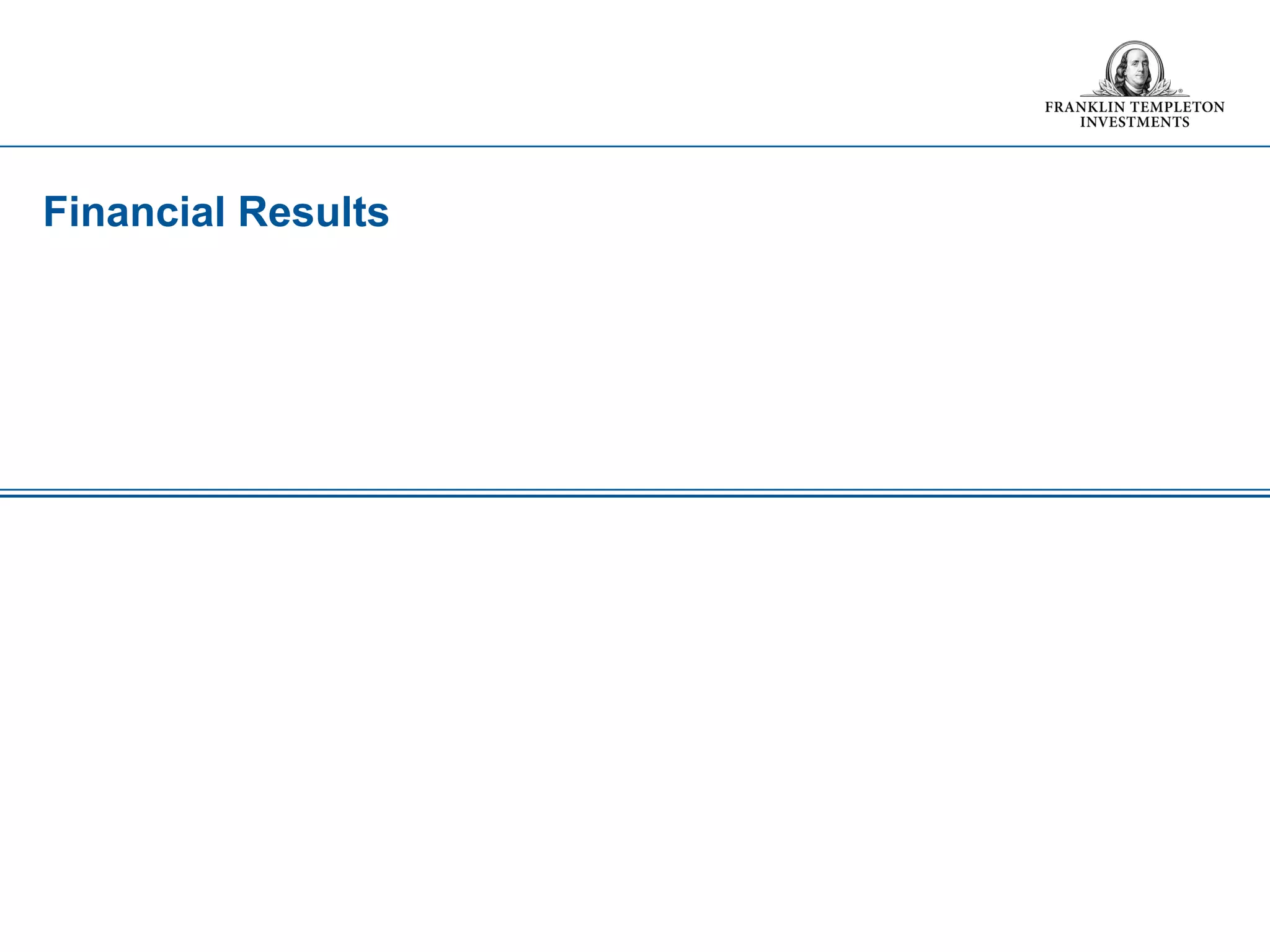 Financial Results
 