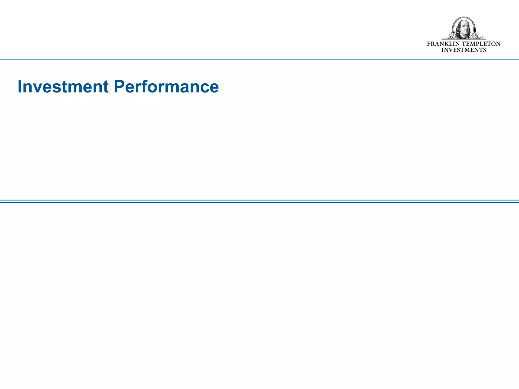 Investment Performance
 