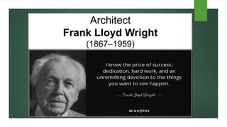 Architect
Frank Lloyd Wright
(1867–1959)
 