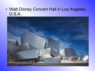 Walt Disney Concert Hall in Los Angeles, U.S.A. 