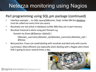 Nagios Conference 2014 - Frank Pantaleo - Nagios Monitoring of Netezza ...