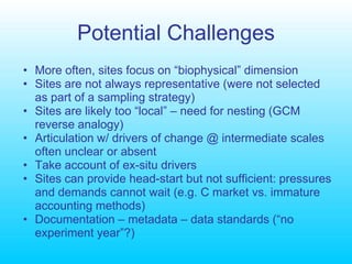 Does linking long term research sites to an ‘observatory of rural change’ make sense in the context of the research we are proposing?