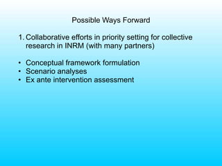 Does linking long term research sites to an ‘observatory of rural change’ make sense in the context of the research we are proposing?