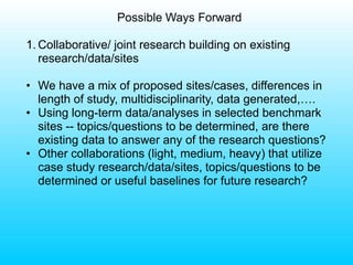 Does linking long term research sites to an ‘observatory of rural change’ make sense in the context of the research we are proposing?