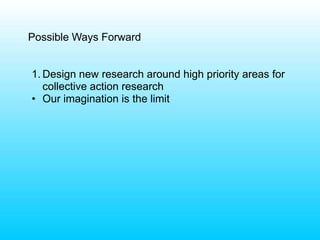 Does linking long term research sites to an ‘observatory of rural change’ make sense in the context of the research we are proposing?