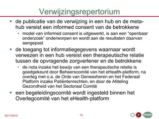 Frank Robben - e-health platform Slide 19