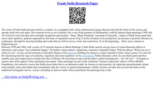 Frank Stella Research Paper | PPT