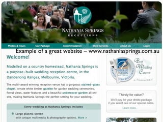 Example of a great website – www.nathaniasprings.com.au
 
