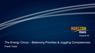 The Energy Circus – Balancing Priorities & Juggling Competencies
Frank Tudor
 