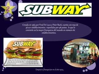 Empezó a franquiciar en el año 1974.
 