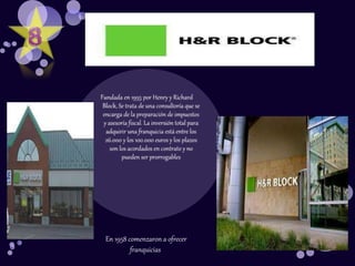 En 1958 comenzaron a ofrecer
franquicias
 