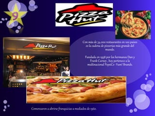 Comenzaron a abrirse franquicias a mediados de 1960.
 