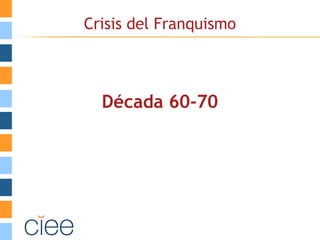 Crisis del Franquismo
Década 60-70
 