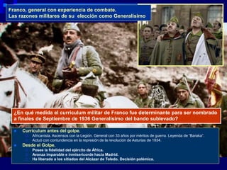 Franquismo. 1 naturaleza y condiciones surgimiento del régimen