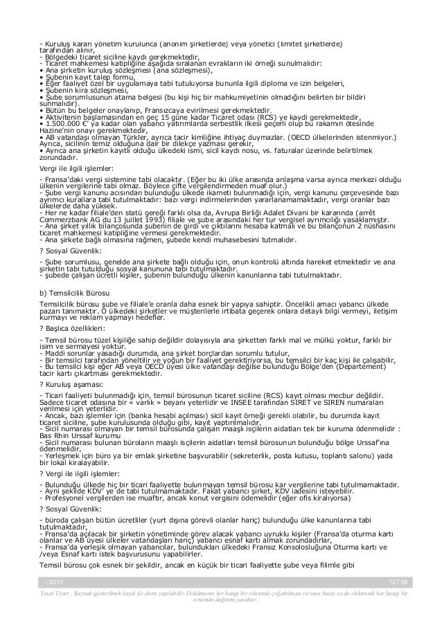 Fransa ulke raporu_2013 Fransa ulke raporu_2013