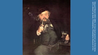 EdouardManet(1832-1883),Unbonbock(portretvanÉmileBelot,
1873,olieverfopdoek,Philadelphia,PhiladelphiaMuseumofArt.
 