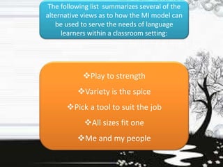 The Multiple Intelligences | PPTX