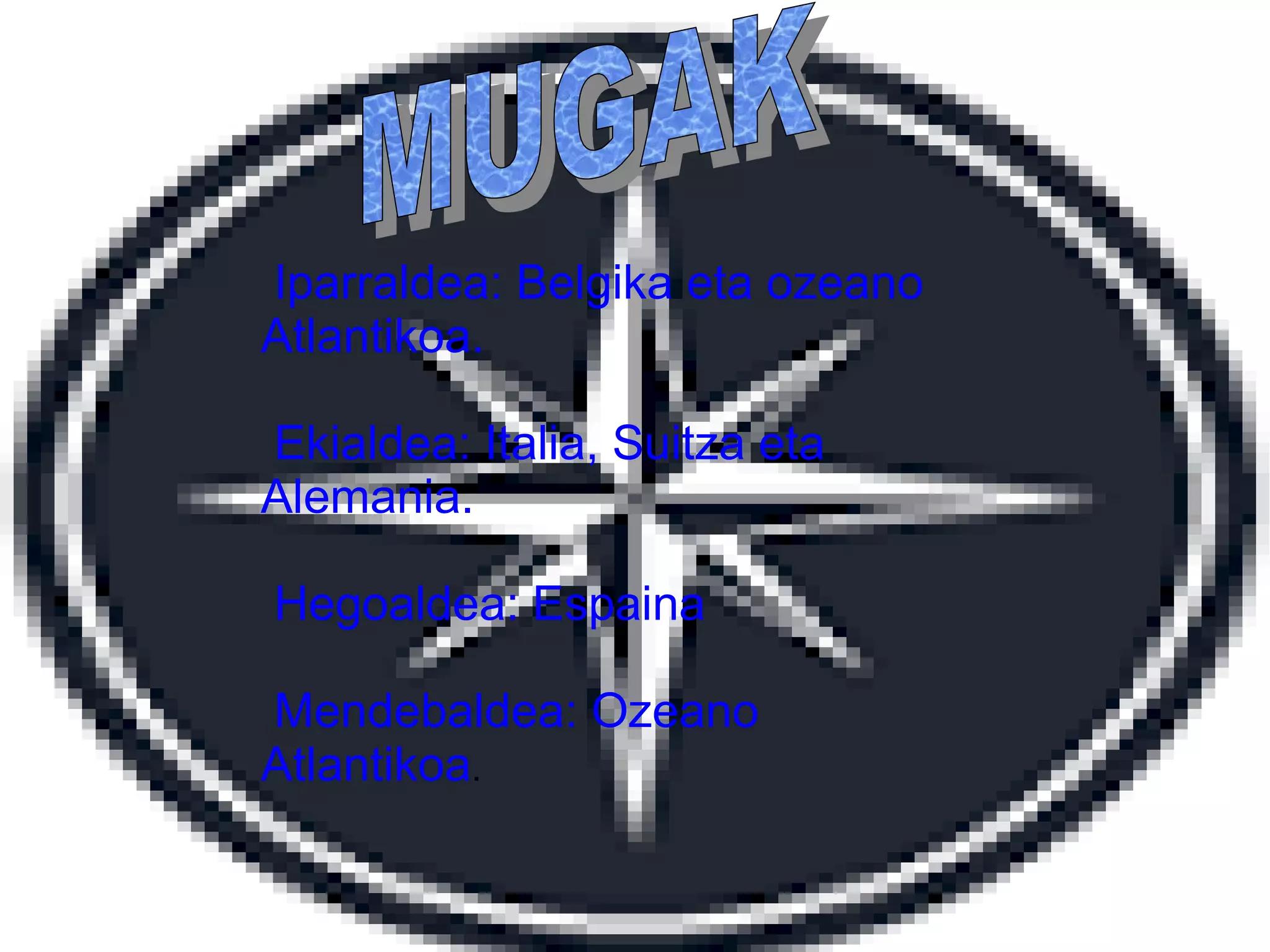 Iparraldea: Belgika eta ozeano
Atlantikoa.
Ekialdea: Italia, Suitza eta
Alemania.
Hegoaldea: Espaina
Mendebaldea: Ozeano
Atlantikoa.
 