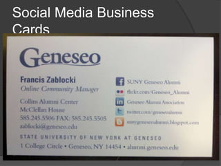 Social Media Business
Cards
 