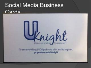 Social Media Business
Cards
 