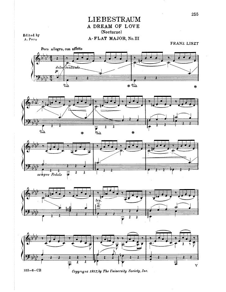Liszt Liebestraum 3 Liszt Liebestraum 3